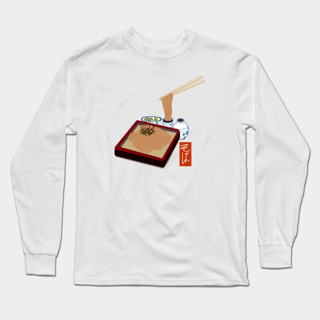 Soba Noodles Long Sleeve T-Shirt by Mitalim